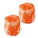HemingWeigh Himalayan Natural Crystal Salt Rock Tea Light Candle Holder - 2 Pack