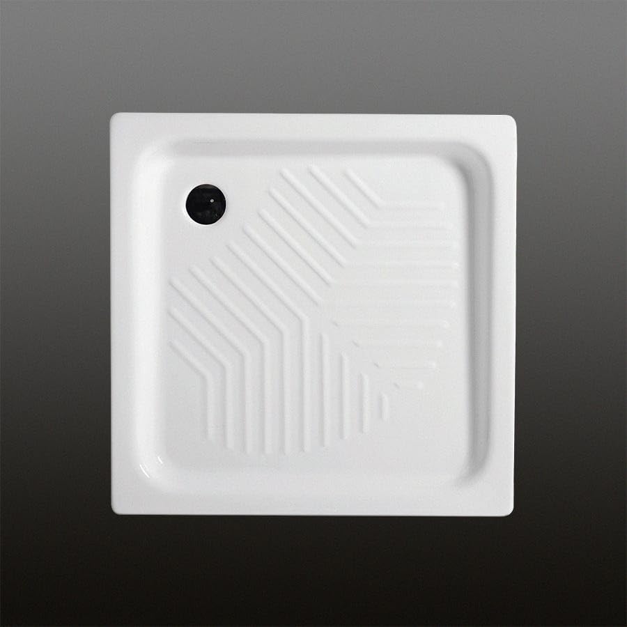 Kiamami Valentina Plato de Ducha de cerámica Blanca 70x70 Antideslizante | Topazio