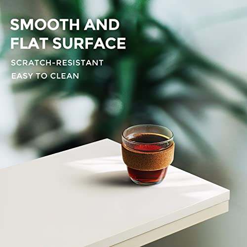 Wlive Side Table, C Shaped End Table For Couch, Sofa And Bed, Large Desktop C Table For Living Room, Bedroom, Creamy White And Black #TOP5