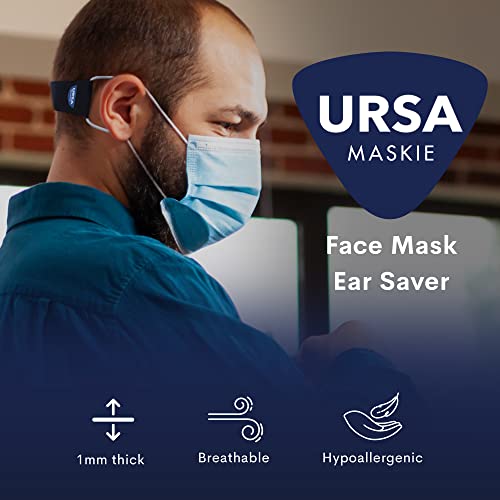 maskie face mask holder ultra-light and breathable mask ear saver with adjustable gripper comfortable mask strap wear it in multiple ways reusable mask extendersear savers 29 g - ursa straps