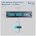 ICC LC-LC Fiber Optic Adapter Panel, LGX Compatible, 12 Fibers, Multimode 10G, Aqua 94V-0 Adapters, Push Fasteners, Black Steel