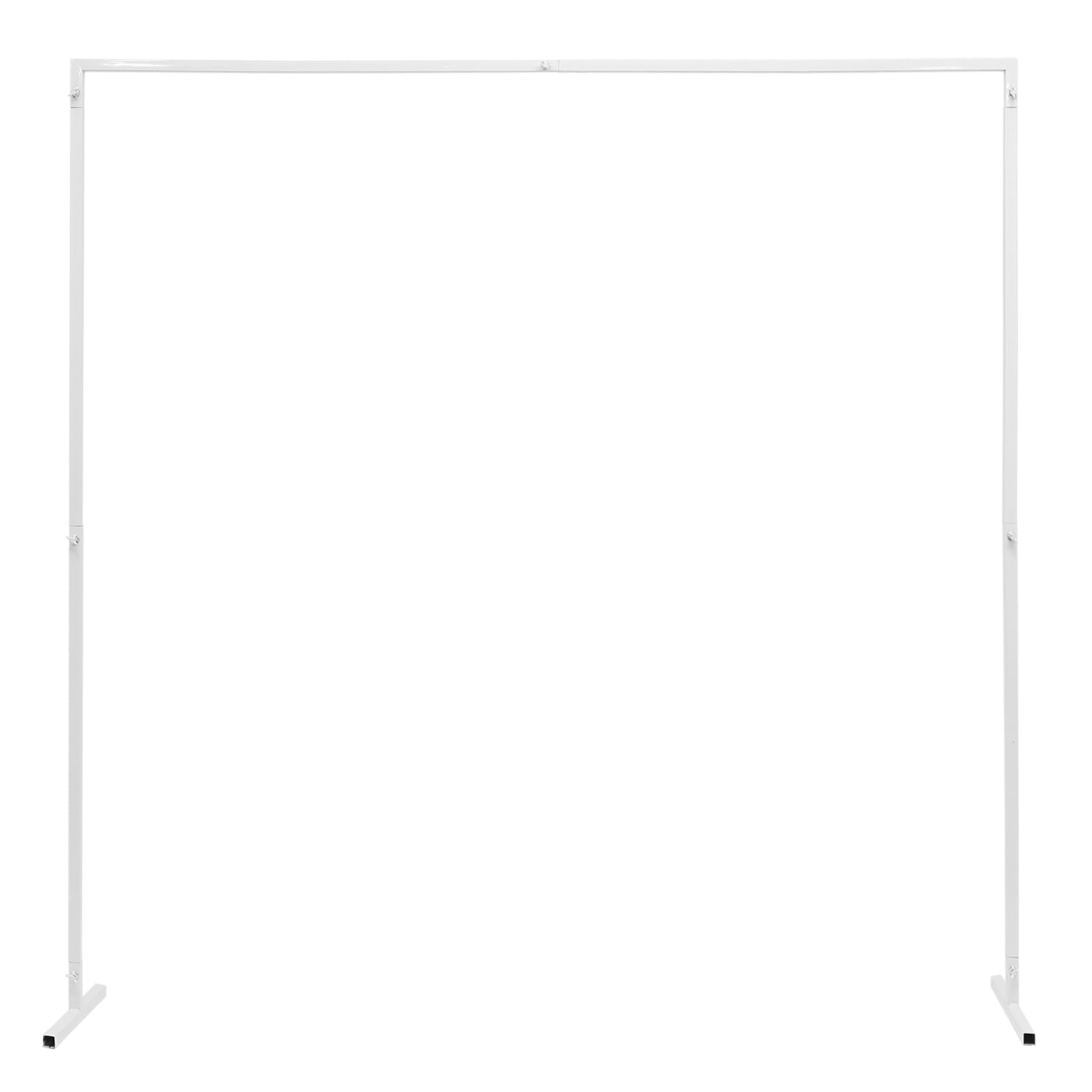 OUKANING Ballonbogen Traubogen Hochzeitsbogen Hintergrund Ständer Quadratisch/Rectangle, Flügelmuttern, Für Hochzeiten, Party, Einfach Installieren, Mehrfachverwendung (Typ A: Weiß 2x2m)