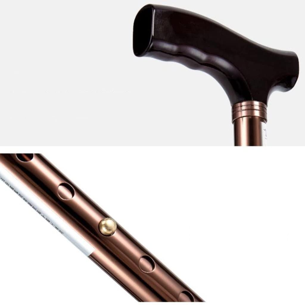 GCX- Muletas Plegables for Ancianos, bastón telescópico portátil, bastón Antideslizante, bastón Ligero Multifuncional, muletas de Ayuda for Caminar Firma