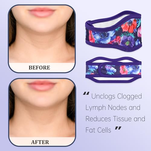 Image of Reusable Castor Oil Pack Wrap for Liver Detox, Castor Oil Wrap for Stomach Less Mess, Elastic Strap Bamboo Cotton Machine Washable Anti Oil Leak 2pcs, Red Flower