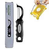 NatalieYNTN Swivel Vegetable Peeler & Egg Slicer Heavy Duty - Stainless Steel Double-Blade Cucumber
