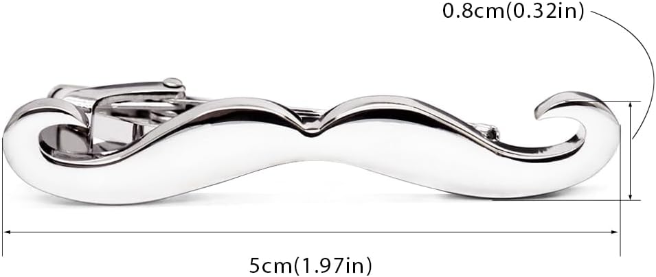 HONEY BEAR Moustache Beard Tie Clip for Men Wedding Business image 4