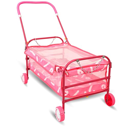 Image of AVANI METROBUZZ Baby Folding Cradle Swings Jhula Palna Comfortable Sleep with Mosquito Net for 0-15 Months Infant & Toddlers Newborn Babies