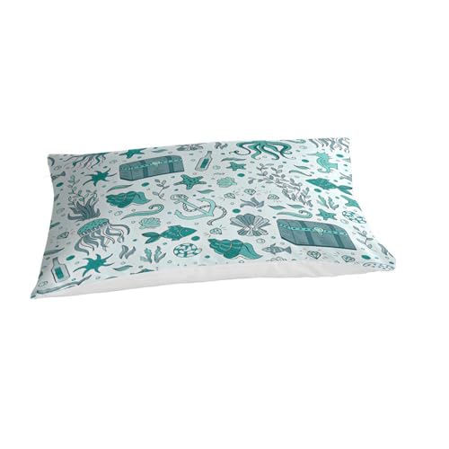 Parure de lit méduse fermeture éclair housse couette 3D microfibre infroissable