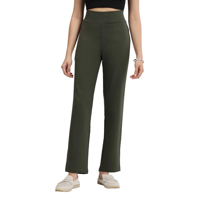 Image of BlissClub Women's Straight Fit Mid Rise Pants