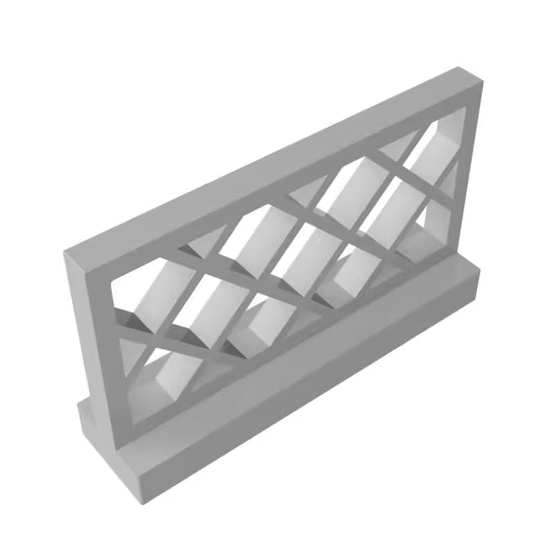 Gobricks GDS-882 Fence 1x4x2 50PCS Compatible with Lego Toy 3185 DIY Parts and MOC Components for Major Brick Brands Color:Light Bluish Gray