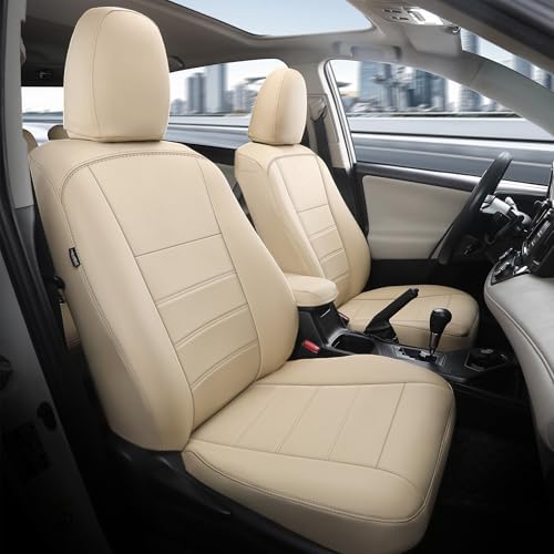 for Hyundai Tucson Seat Covers 2024 2023 2022 - Full Set Leather Custom Fit Tucson Seat Covers XRT/SE/SEL/N Line/Limited Full Coverage Front and Rear Seat Protectors Waterproof, Beige