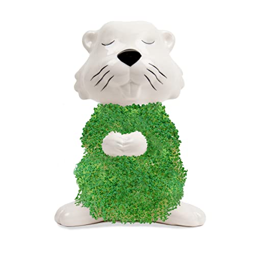 Gift Republic Beaver Planter, Ceramic, None, One-Size, White - Image 3