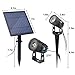 APONUO Metal Solar Spot Lights Outdoor with 9.8ft Cable Solar Powered Landscape Lighting Low Voltage IP65 Waterproof Auto On/Off for Outside Garden Yard Landscape Pathway Garage-Warm White(2-in-1)
