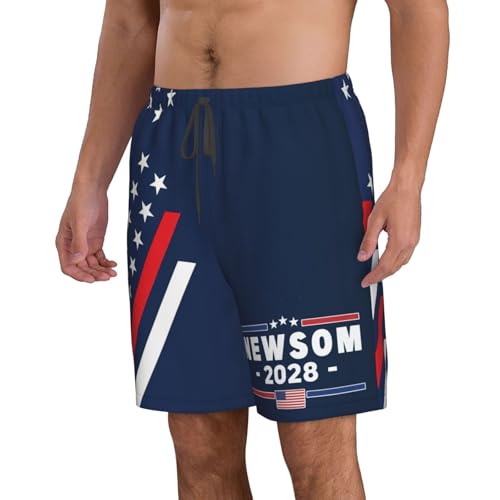 FKHARRIS Newsom 2028 Hat Newsome for President 2028 Men Stretch Swimming Shorts Swim Trunks Swimwear Bathing Suits Swim Suits2