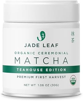 Jade Leaf Matcha Organic Ceremonial Grade Green Tea Powder - Authentic Japanese Origin - Teahouse Edition Premium First Harvest (1.06 Ounce)