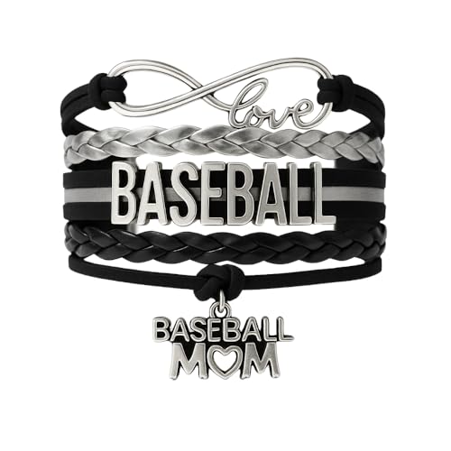 Infinity Collection Mom Charm Bracelet - Baseball Jewelry for Moms - Gift for Player's Moms