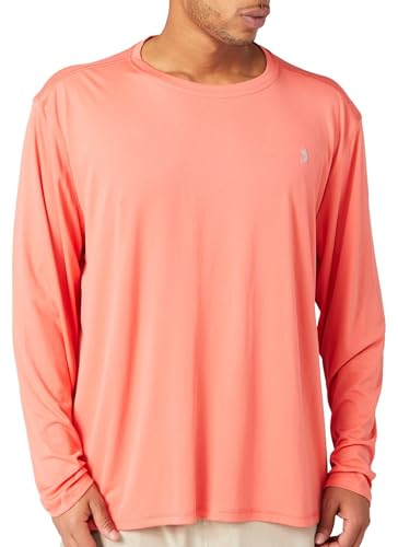 Reel Legends Mens UPF 50+ Solid Reel-Tec Long Sleeve Shirt X-Large Coral