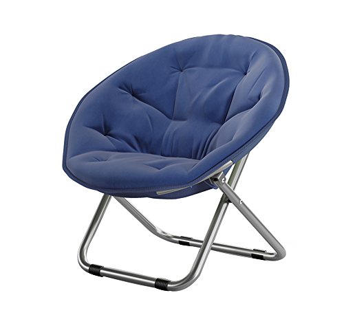 Folding Chairs Casa al Aire Libre Gran Luna Silla para Adultos/Sillón de Sol/Sillón reclinable/Sillón/Plegable/Silla Redonda/Sillón (Color : Marina) Cover