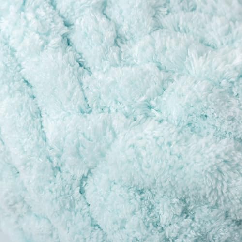 Loops & Threads Fluffy Chenille Yarn - Yarn for Knitting, Crochet, Weaving, and Arts & Crafts - Blue, Polyester, 10.58 oz