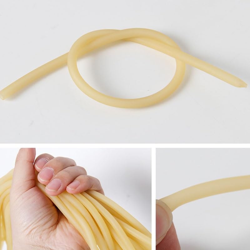 flexiable rubber Rubber Band High Elastic Tubes Yellow ID 1.6mm 10mm 1 Meter Natural Latex Rubber Hoses drain elastic (Size : 1 Meter, Color : 3x6mm)