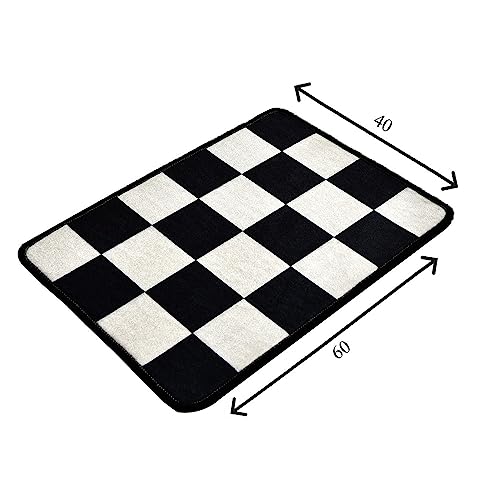 WELL HOME MOBILIARIO & DECORACIÓN Alfombra de baño Cuadros Blancos y Negros - imagen 3