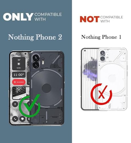 Image of Jkobi Back Case Cover for Nothing Phone 2 (Silicone Clear Shockproof Case with Camera Protection and Dust Plugs | Transparent)