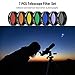 Neewer 1.25 inches Telescope Moon Filter, CPL Filter, 5 Color Filters Set(Red, Orange, Yellow, Green, Blue), Eyepieces Filters for Enhancing Definition and Resolution in Lunar Planetary Observation