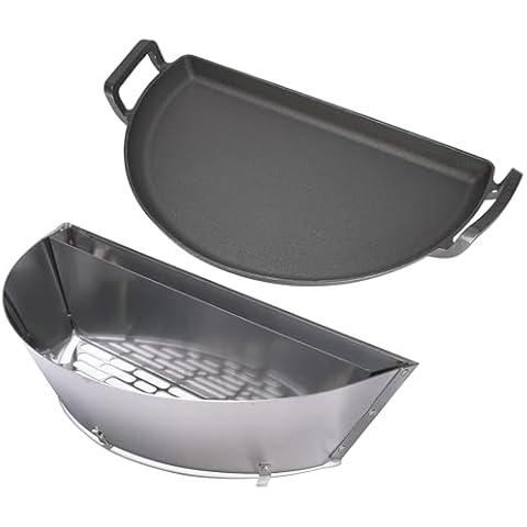 Slow 'N Sear Deluxe & Cast Iron Drip 'N Griddle Pan Set Cover