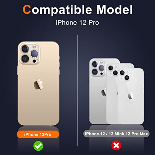 Uniqueme [ 3 Pack Compatible With Iphone 12 Pro Camera Lens Protector Tempered Glass,[Case Friendly][New Version][Scratch-Resistant][Easy Installation] -Golden #TOP1