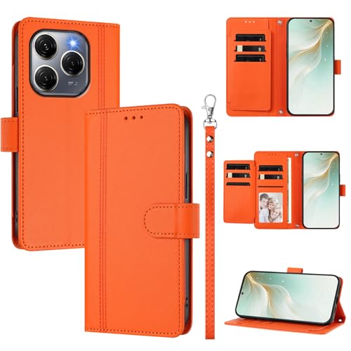 �X�}�z�P�[�X �Ή��@�� for Tecno Spark 20 Pro 5G �X�}�z�P�[�X�y�E�H���b�g�f�U�C�� �f���A���J�[�h�X���b�g �L���b�V�� �t���b�v���X�^���h �����h�~�zOrange
