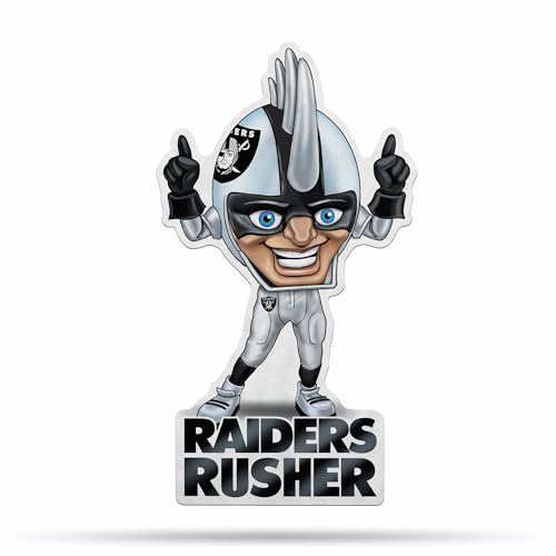 Rico Industries NFL Football Las Vegas Raiders Raider Rusher Shape Cut Pennant - Home and Living Room Décor - Soft Felt EZ to Hang