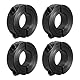 QUARKZMAN 4 Stück Stellringe 16mm Bohrung 37mm AD 11mm Breite Kohlenstoffstahl Tiefenanschlagringe Doppelt Geteilter Wellenringe für Zahnradbaugruppe Auto Eisenbahn CNC Maschine Schwarz