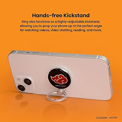 iFace Naruto Shippuden Anime Licensed Universal Smartphone Ring Holder Kickstand Accessory Stick On Phone Stand/Hand Gripper Compatible with iPhone, Samsung Galaxy, etc. - Akatsuki Symbol