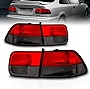 AmeriLite 2 Door Rear Brake Taillights Red/Smoke Pair For Honda Civic - Passenger and Driver Side