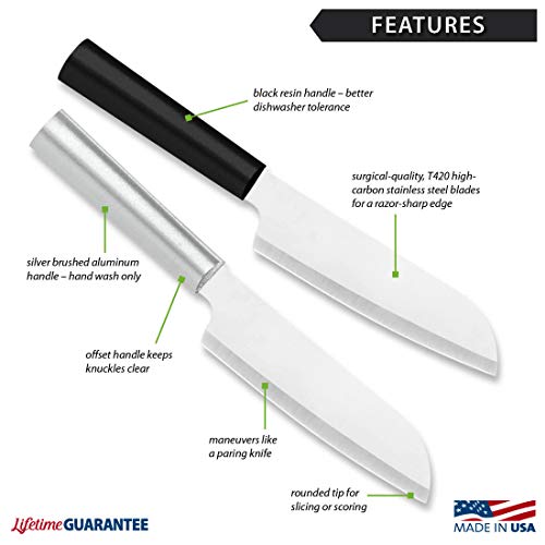 Rada Cutlery Cook’s Utility Knife – Stainless Steel Blade With Aluminum Handle Made In The Usa, 8-5/8 Inch #TOP5