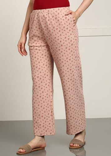 Image of Alan Jones Clothing Women's Straight Fit Mid Rise Solid Stretch Waffle Straight Pants