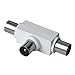Produktbild Hama 00122472 Splitter Antennenkabel Koax-Stecker 1 männlich, 2 weiblich Schwarz