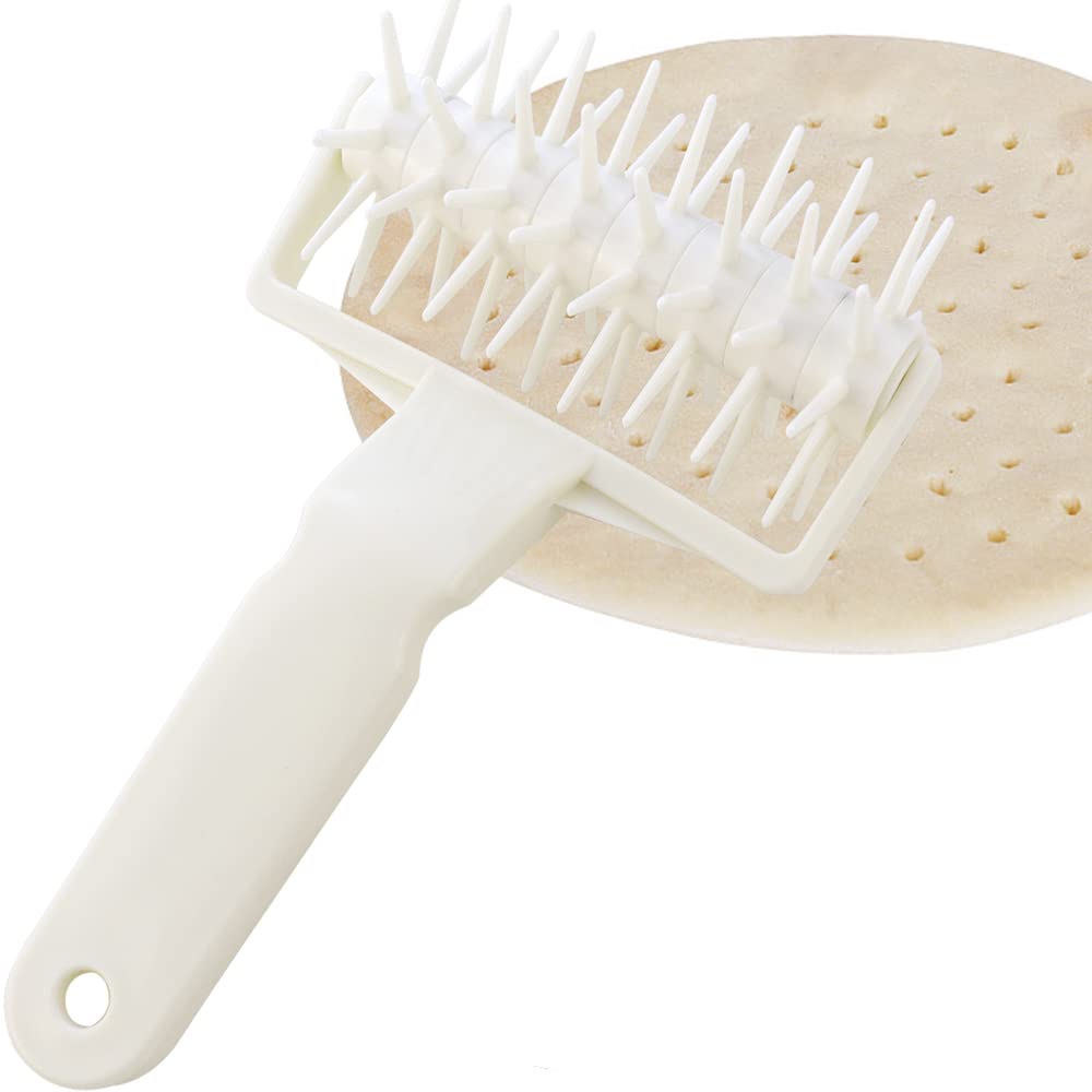 JOGILBOYDough Docker Pizza Pie Dough Roller Docker Pizza Roller Spikes Time-Saver Dough Docker Hole Punch Crust blistering Killer Baking Tools for Pizza Crust Pastry Dough Pie Pizza Bread