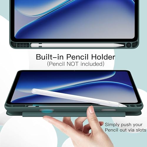 Image of TGK Flip Cover for OnePlus Pad Go 2 12.1 inch Smart Tablet Case Trifold Stand with Pencil Holder (Green)