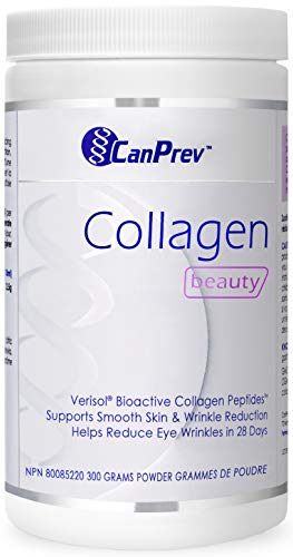 CanPrev Collagen Beauty Powder 300g 120-Servings - Verisol Bioactive Collagen Peptides - Promotes Radiant Skin, Enhances Elasticity, Supports Hair, Skin & Nails, Convenient & Flavorless for Smoothies