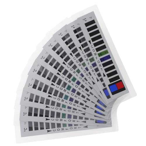 NAMOARLY Thermometer Strips 16? 38?/61? 100? 10 Pack Portable Temperature Indicator for Down Jacket Brewing Aquarium Clothing