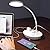 Bodun LED Desk Lamp with 2 USB Charging Port and 2 AC Power Outlet - Adjustable Gooseneck, 3 Level Brightness, Eye-Caring Small White Table Lamp for Home Office College Dorm Room Essentials
