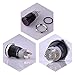 Ulincos® Momentary Push Button Switch U16F1 1NO1NC Black Metal Shell with Red LED Ring Suitable for 16mm 5/8