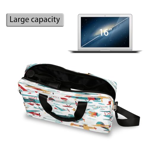 Maletín para laptop con diseño avión caricatura 13-16 pulg miniatura 5