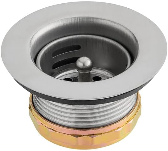 Colador de drenaje de fregadero de acero inoxidable, diámetro superior de 2 1316 pulgadas, conexión IPS de 1 12 pulgadas, conjunto de drenaje de