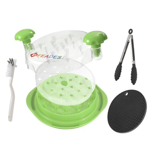 Chicken Shredder Tool for Pulled Meat – Twist Shredder for Chicken, Pork, Beef – BBQ Meat Shredder with Cleaning Brush, Food Tong, Inner Plate & Silicone Mat