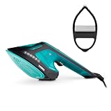 Tower T22031TL 2-in-1 Hand Garment Steamer with Iron Feature, Digital LED Display, One Temperature Technology, Double Soleplate, 25 Second Heat-up, Black and Teal