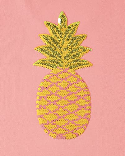 The Children's Place Girls Short Sleeve Bar Back Flip Tee2