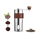 KUNBO Macinacaffè manuale, in acciaio inox con fresa conica in ceramica regolabile, macinino a chicchi di caffè, macinino portatile per casa, ufficio o viaggi