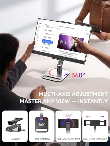 Image of UPERFCET Portable Monitor, 15.6 inch 1080P 125% sRGB 2000:1 Contrast Ultra-Slim Laptop Monitor with Stand VESA USB-C Mini HDMI, Travel Second Screen for Computer, Phone, Mini PC, Game Consoles